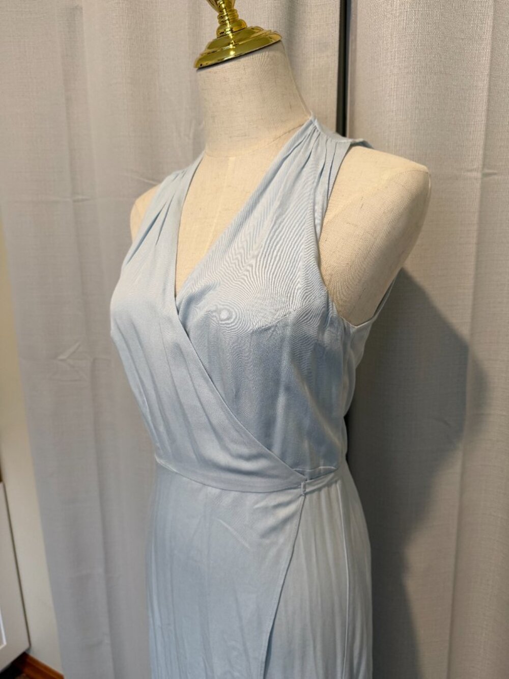 Mickey & Jenny Blue Wrap Maxi Dress M - Boho Coastal Ethically Made - Picture 3 of 11